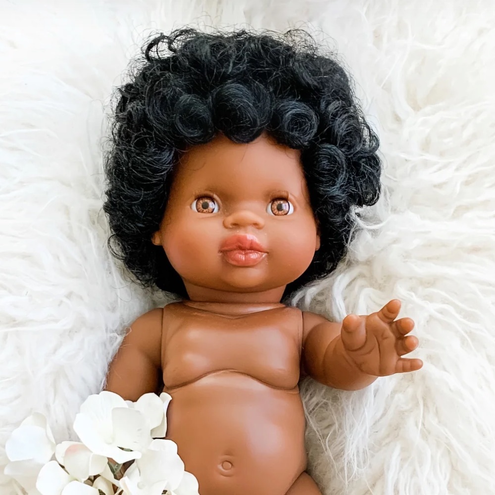 Minikane Jahia doll with honey brown eyes